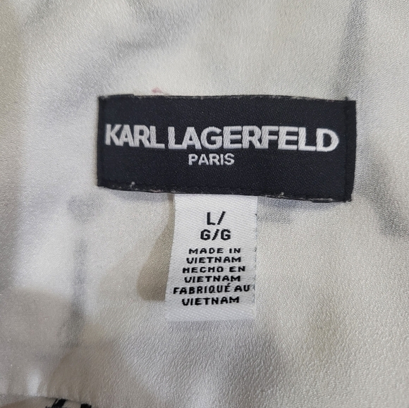 Karl Lagerfeld Long Sleeve Paris and Heart Button-up Top Size Large NWOT - Picture 5 of 6